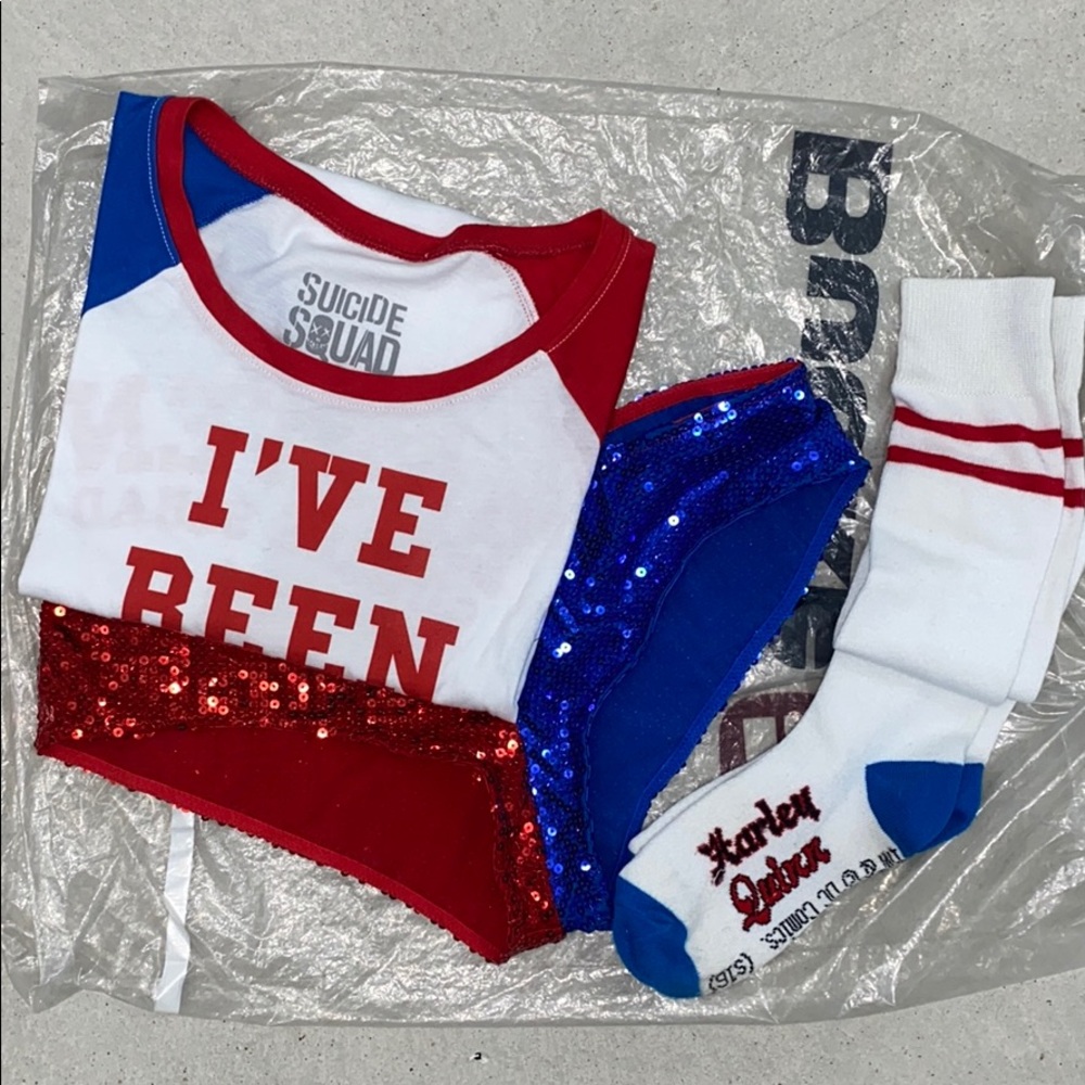 Bundle of Harley Quinn costume from Hot Topic